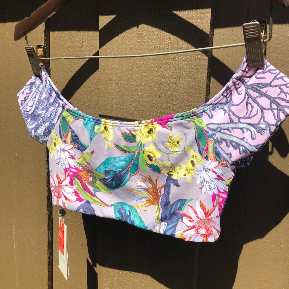 Maaji 4 way style off shoulder swim top (L)